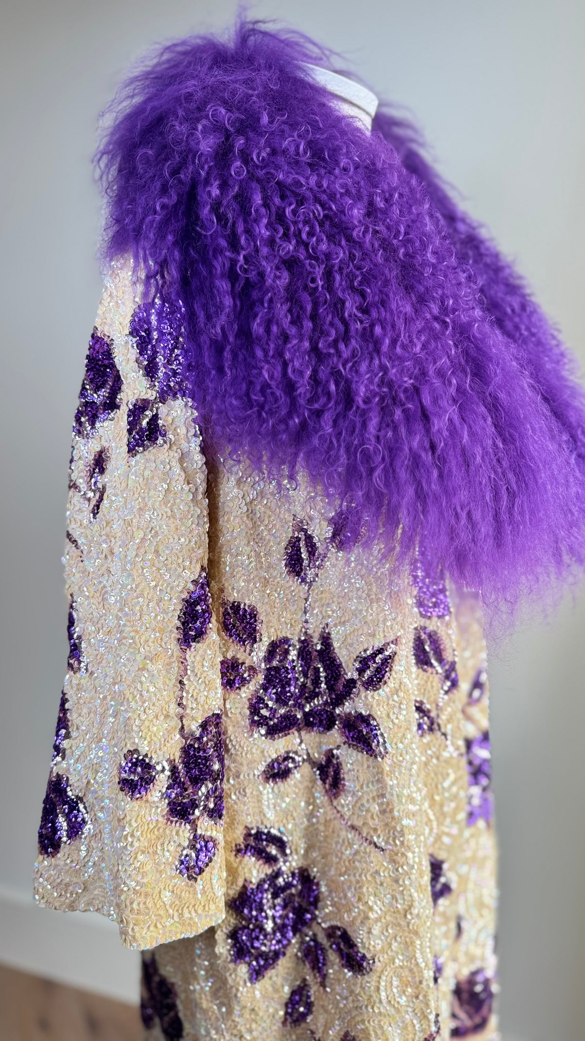 1960's Gene Shelley Sequin Floral Evening Jacket