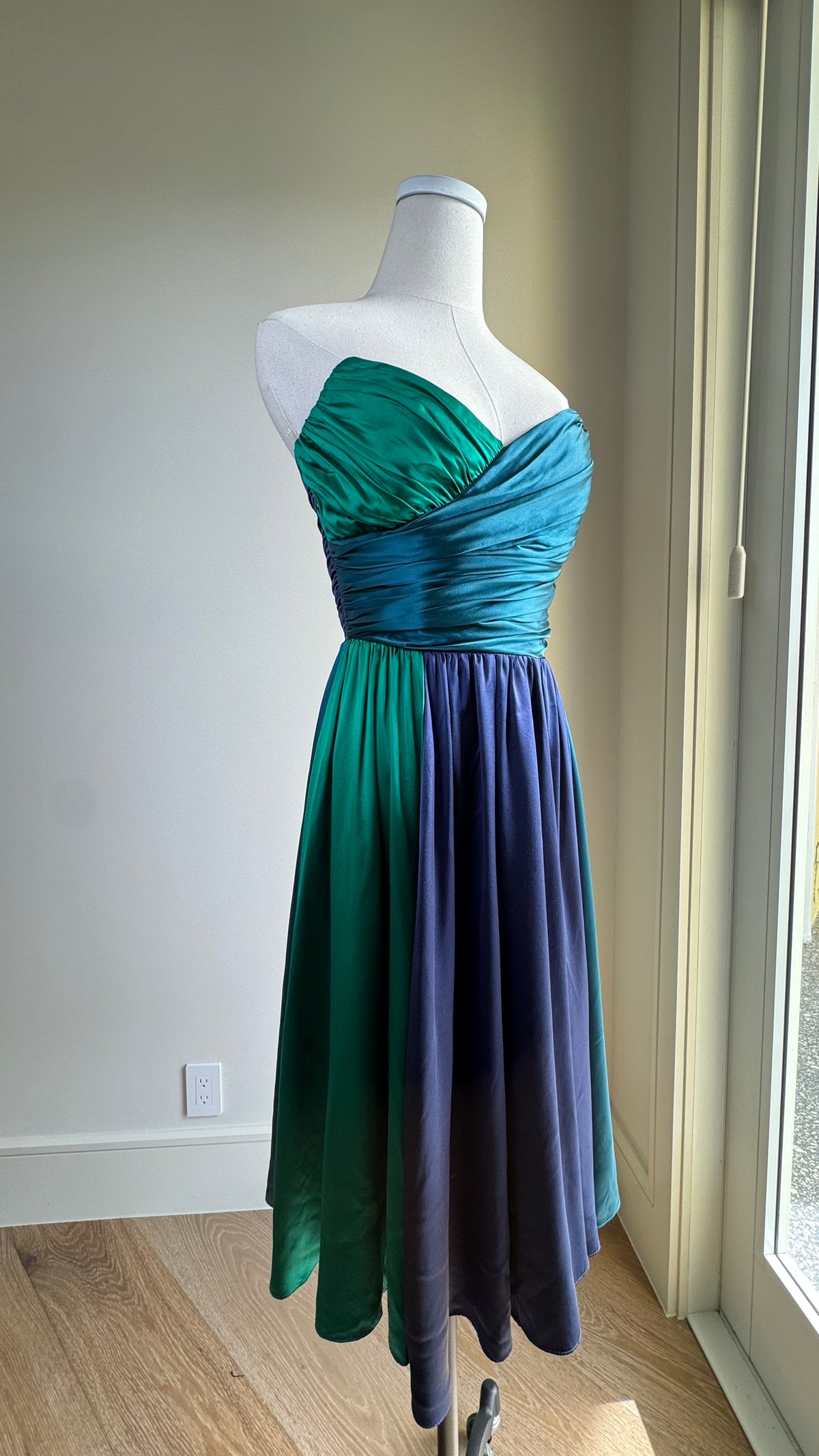 Y2K Betsey Johnson Silk Bustier Swing Dress