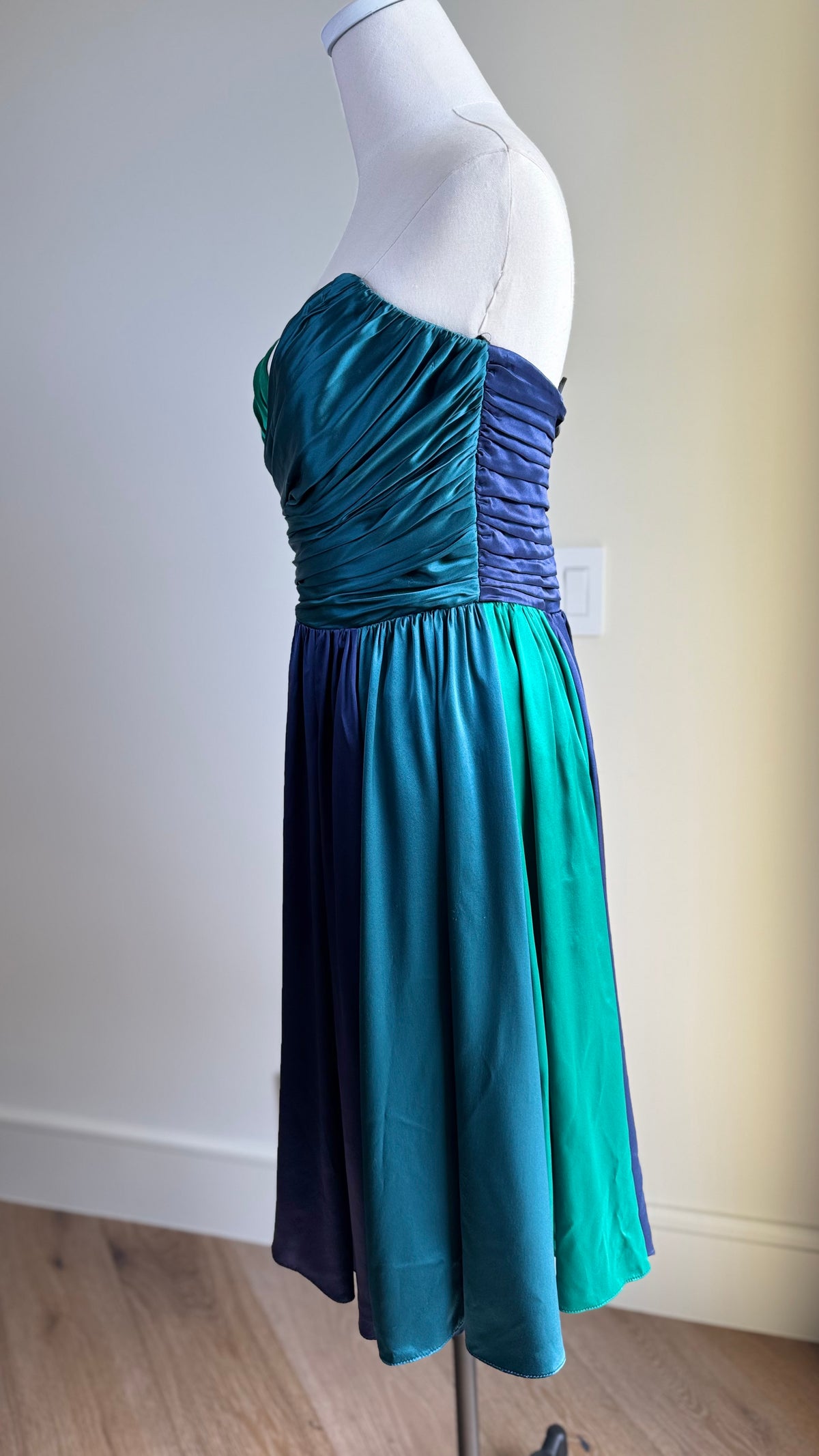 Y2K Betsey Johnson Silk Bustier Swing Dress