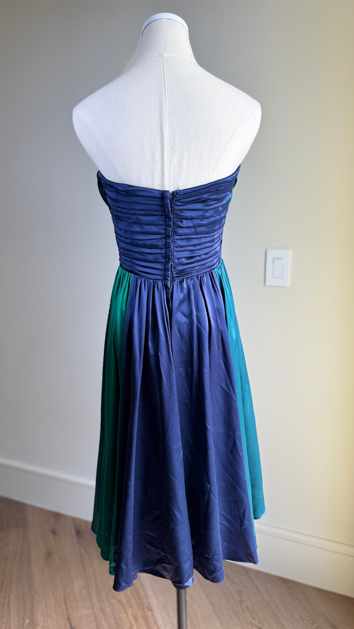 Y2K Betsey Johnson Silk Bustier Swing Dress