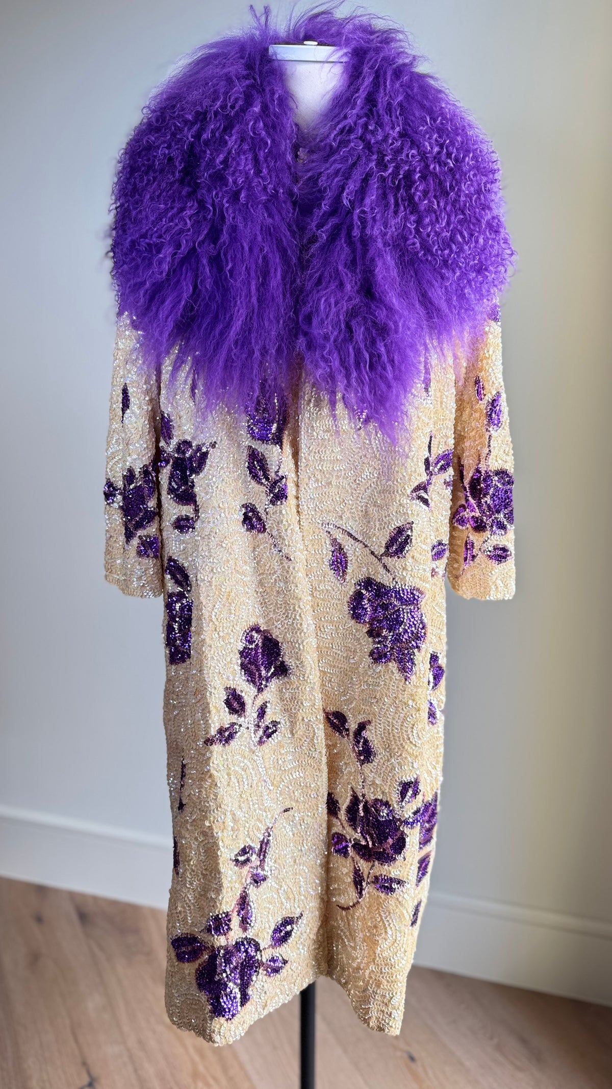 1960's Gene Shelley Sequin Floral Evening Jacket