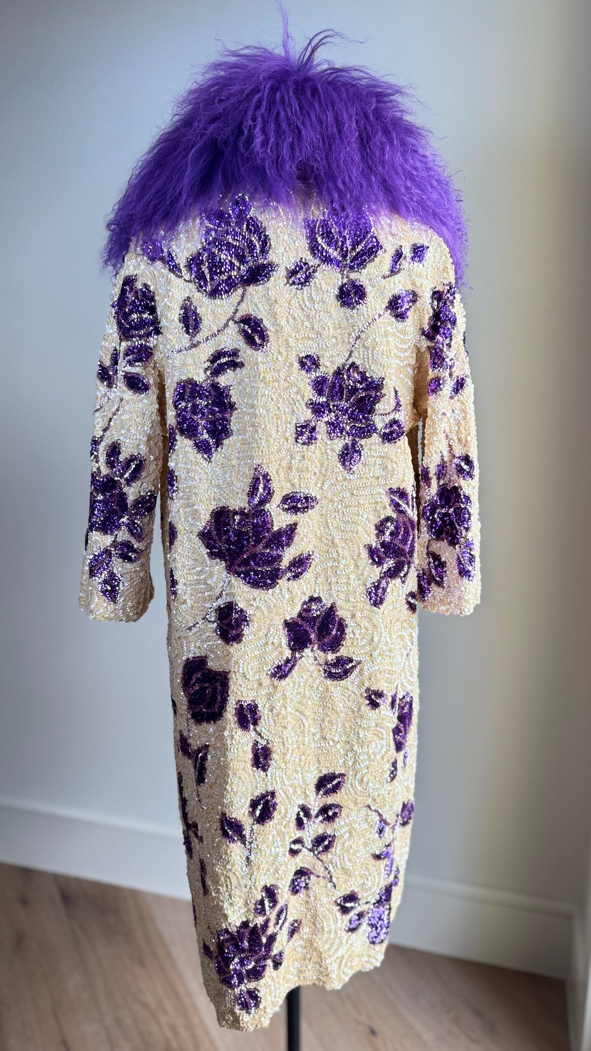 1960's Gene Shelley Sequin Floral Evening Jacket