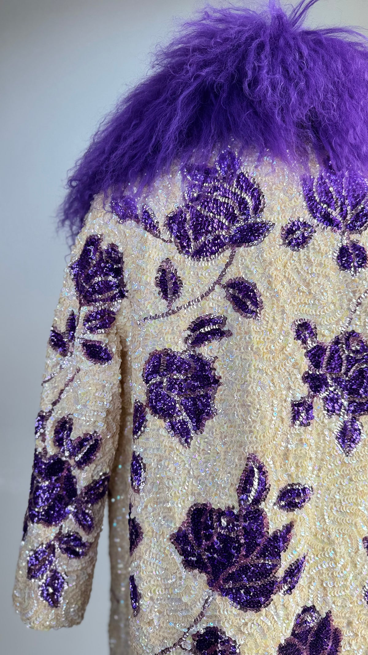 1960's Gene Shelley Sequin Floral Evening Jacket