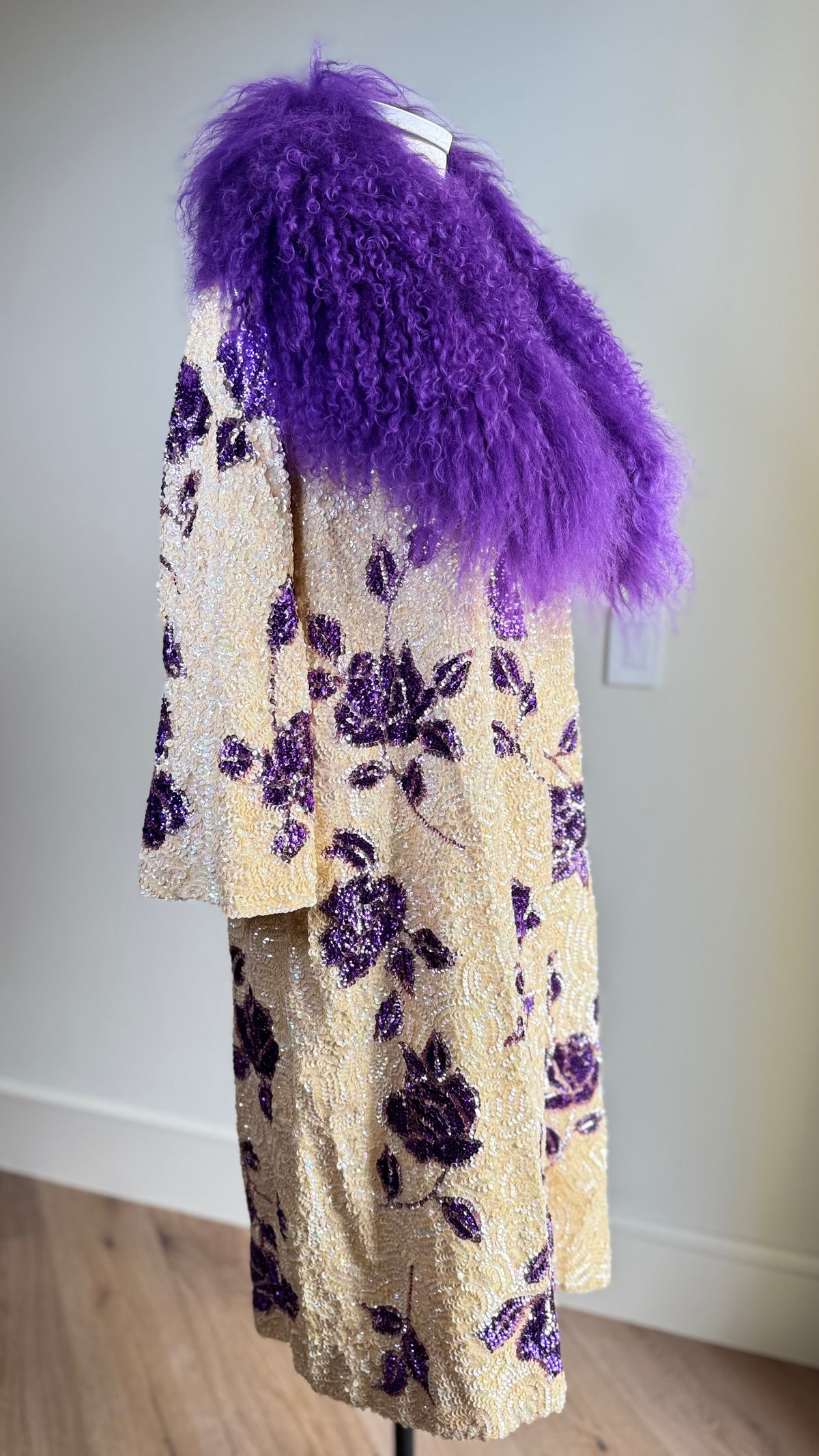 1960's Gene Shelley Sequin Floral Evening Jacket