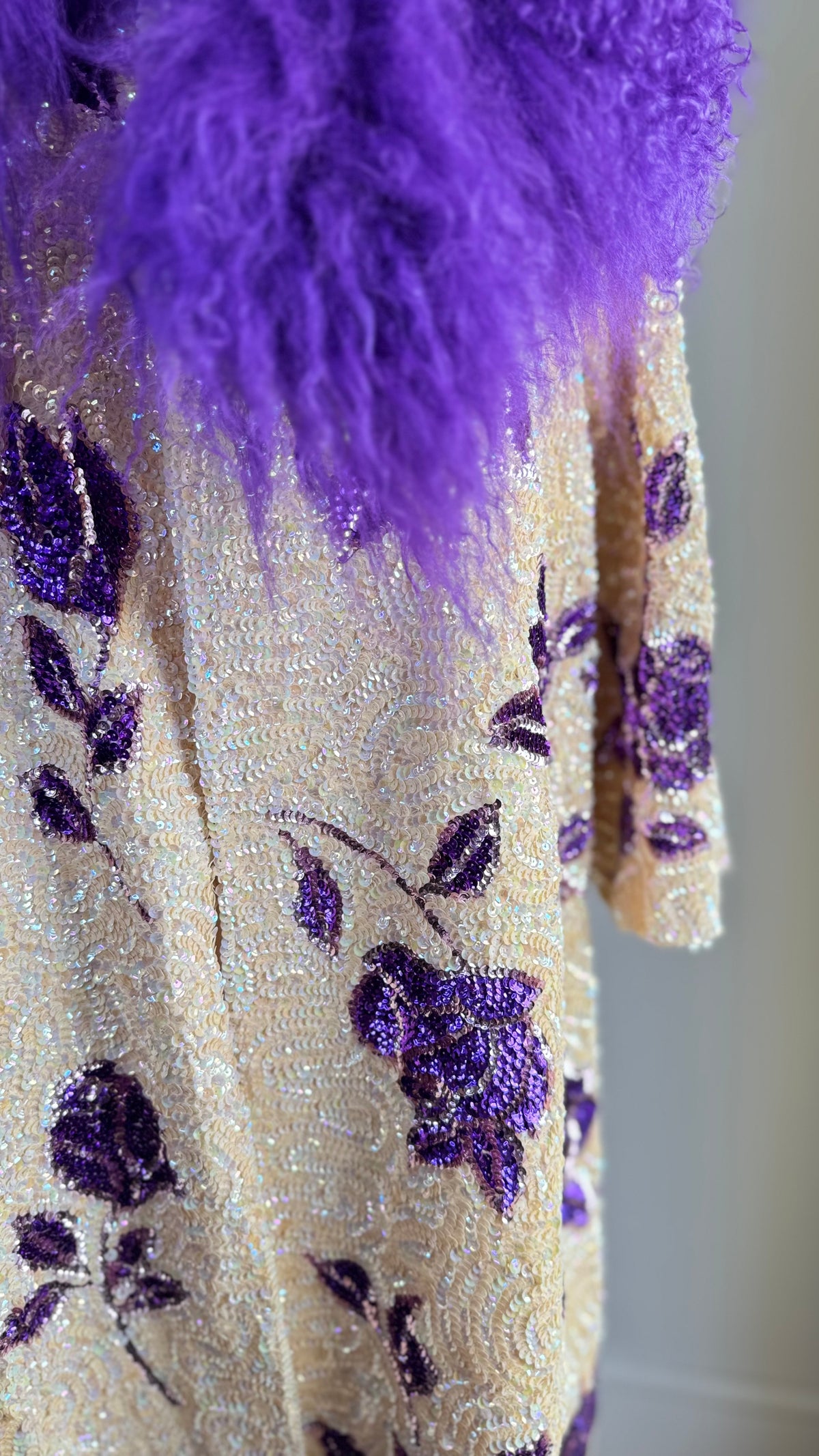 1960's Gene Shelley Sequin Floral Evening Jacket